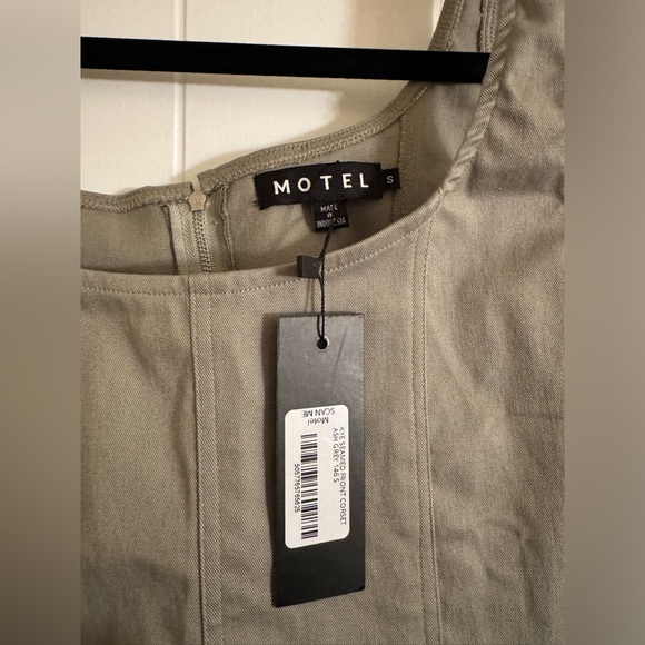 NWT Motel Rocks Kye Corset Top In Ash Grey - Picture 8 of 8